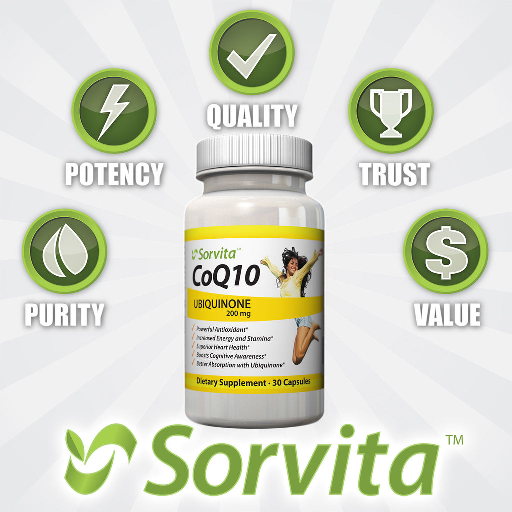 Sorvita CoQ10 Purity Potency Quality Trust Value