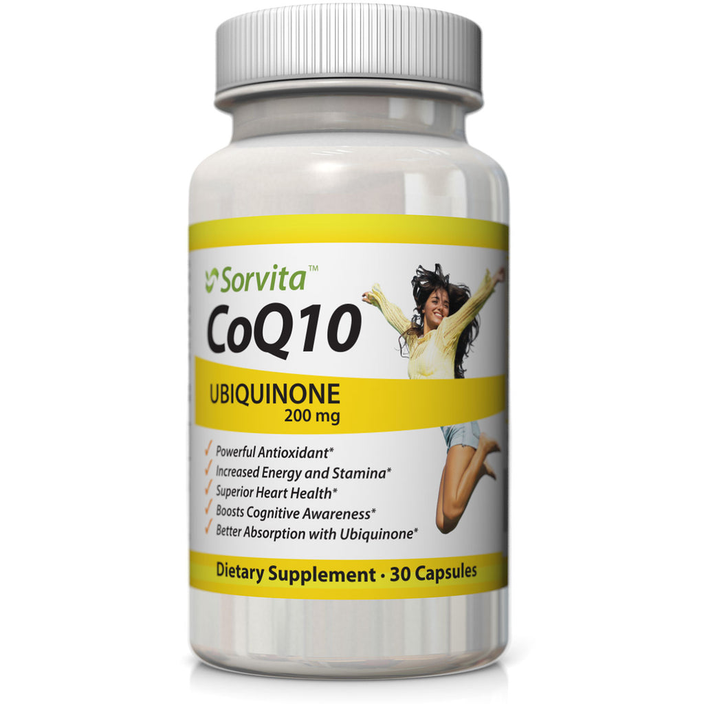 Sorvita CoQ10 CoEnzyme Q10 Ubiquinone 200 mg